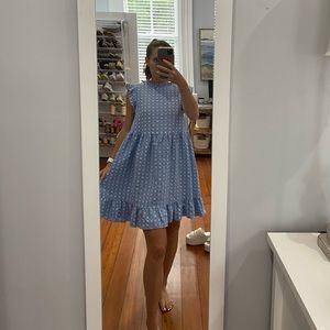 Ces Femme Blue Checkered Dress